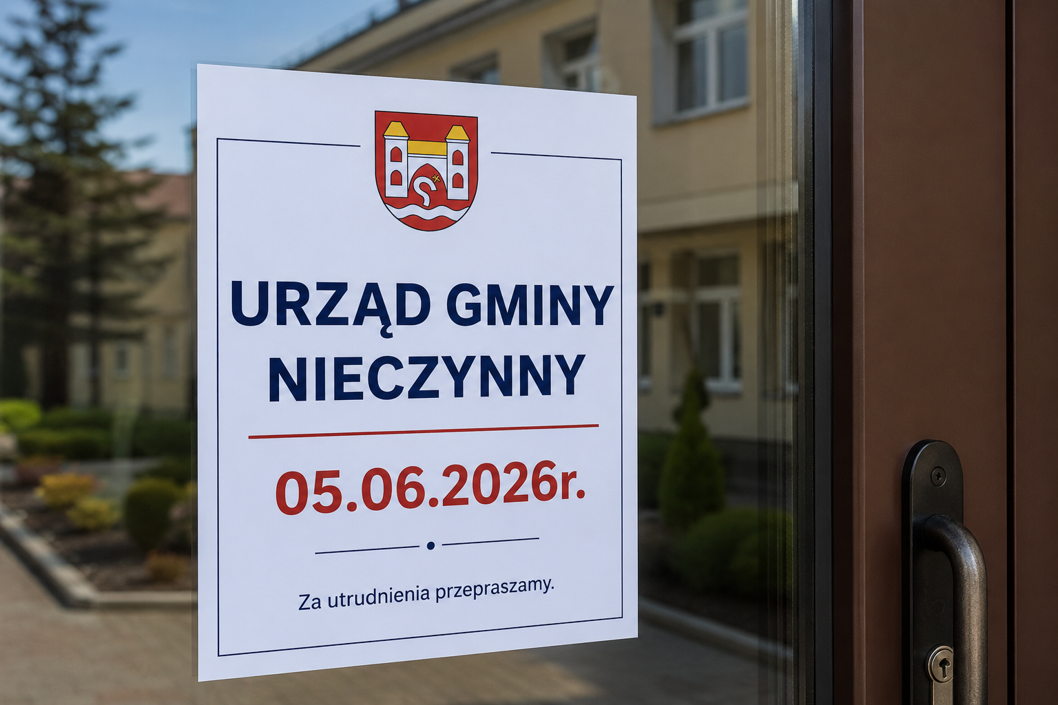 W piątek 5.06.2026r. Urząd Gminy będzie nieczynny