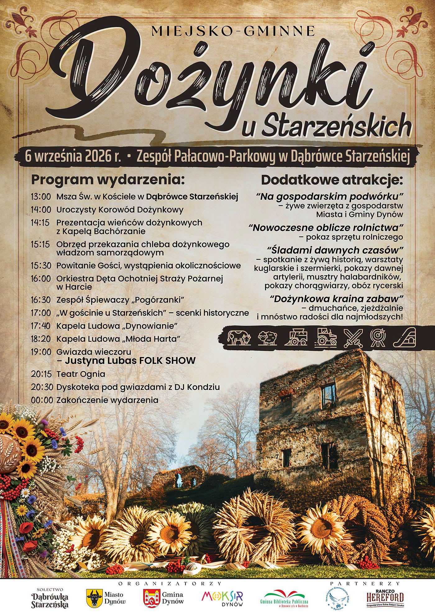 Miejsko-Gminne Dożynki u Starzeńskich – serdecznie zapraszamy